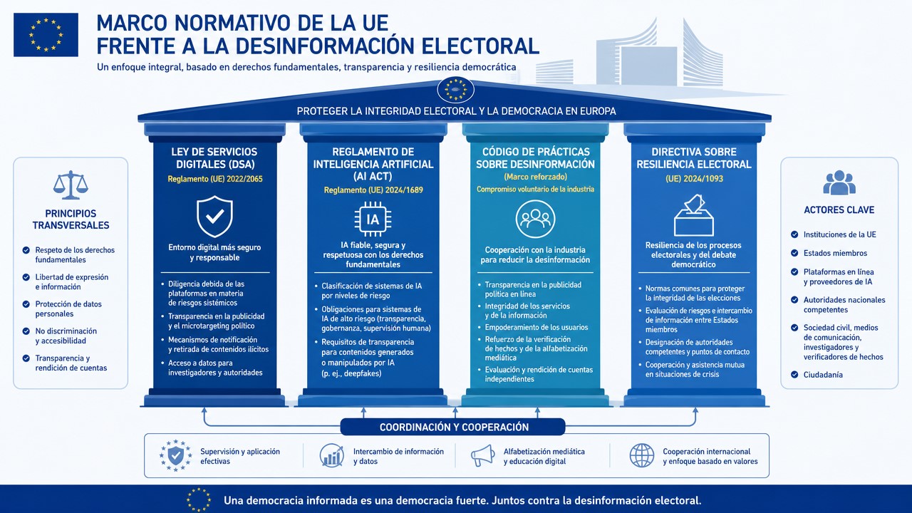 Marco regulatorio europeo contra la desinformación electoral: DSA, AI Act y Directiva de Resiliencia Electoral | 