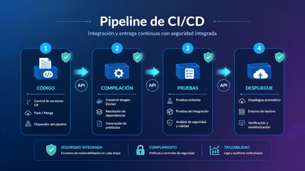 Pipeline DevSecOps con pruebas de seguridad y pentesting en aplicaciones y APIs
